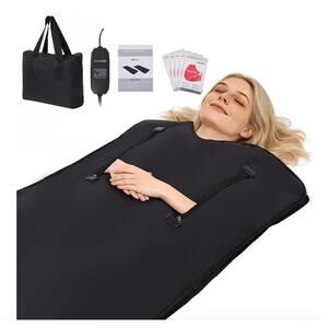 FAHKNS Portable Infrared Sauna Blanket for Weight Loss and Detox 5.8' Open Box
